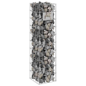 Gabionen Wasserhahn Edelstahl Silber 100cm