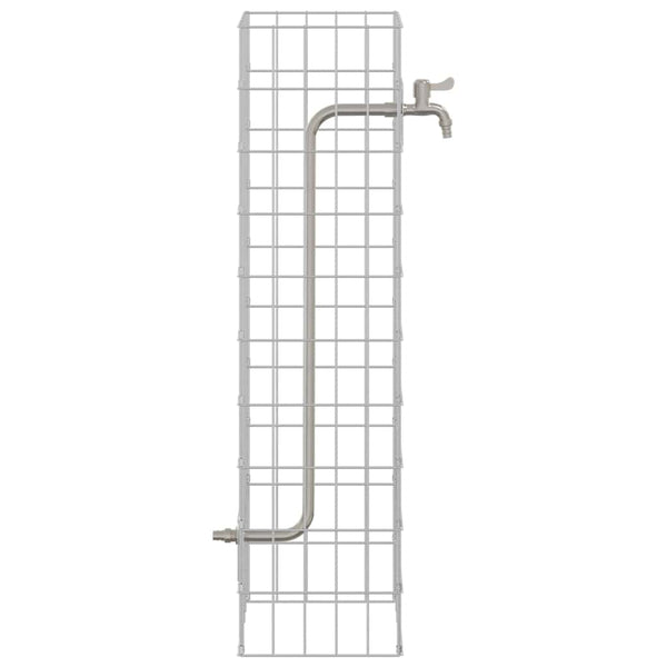 Gabionen Wasserhahn Edelstahl Silber 100cm