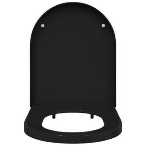 vidaXL Toilet Seat Black 48 x 36.5 x 4.5 cm Polypropylene