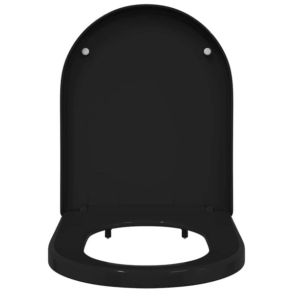 vidaXL Toilet Seat Black 48 x 36.5 x 4.5 cm Polypropylene