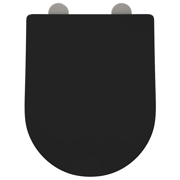 vidaXL Toilet Seat Black 48 x 36.5 x 4.5 cm Polypropylene