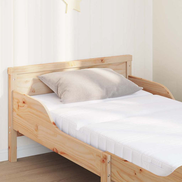 vidaXL Bed Frame with Mattress Brown 80 x 200 cm Solid Pine Wood