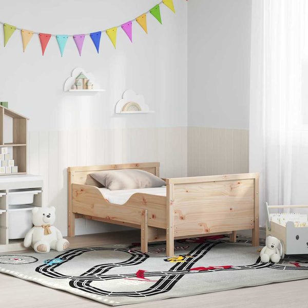 vidaXL Bed Frame with Mattress Brown 80 x 200 cm Solid Pine Wood