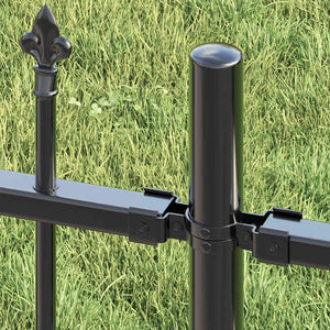 vidaXL Garden Fence Woerden Grey 240 x 215 cm Powder-Coated Steel