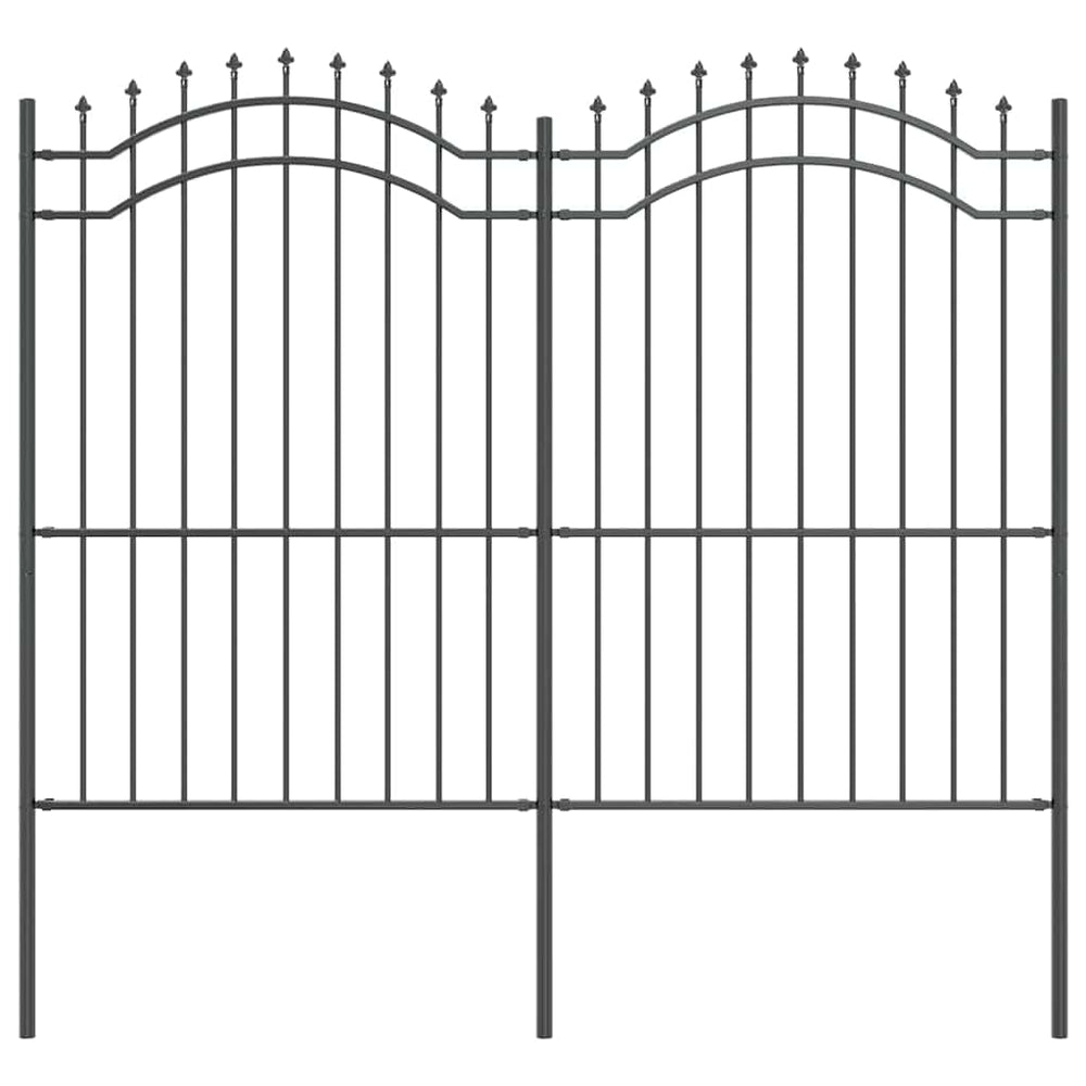 vidaXL Garden Fence Woerden Grey 240 x 215 cm Powder-Coated Steel