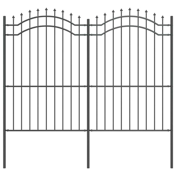 vidaXL Garden Fence Woerden Grey 240 x 215 cm Powder-Coated Steel