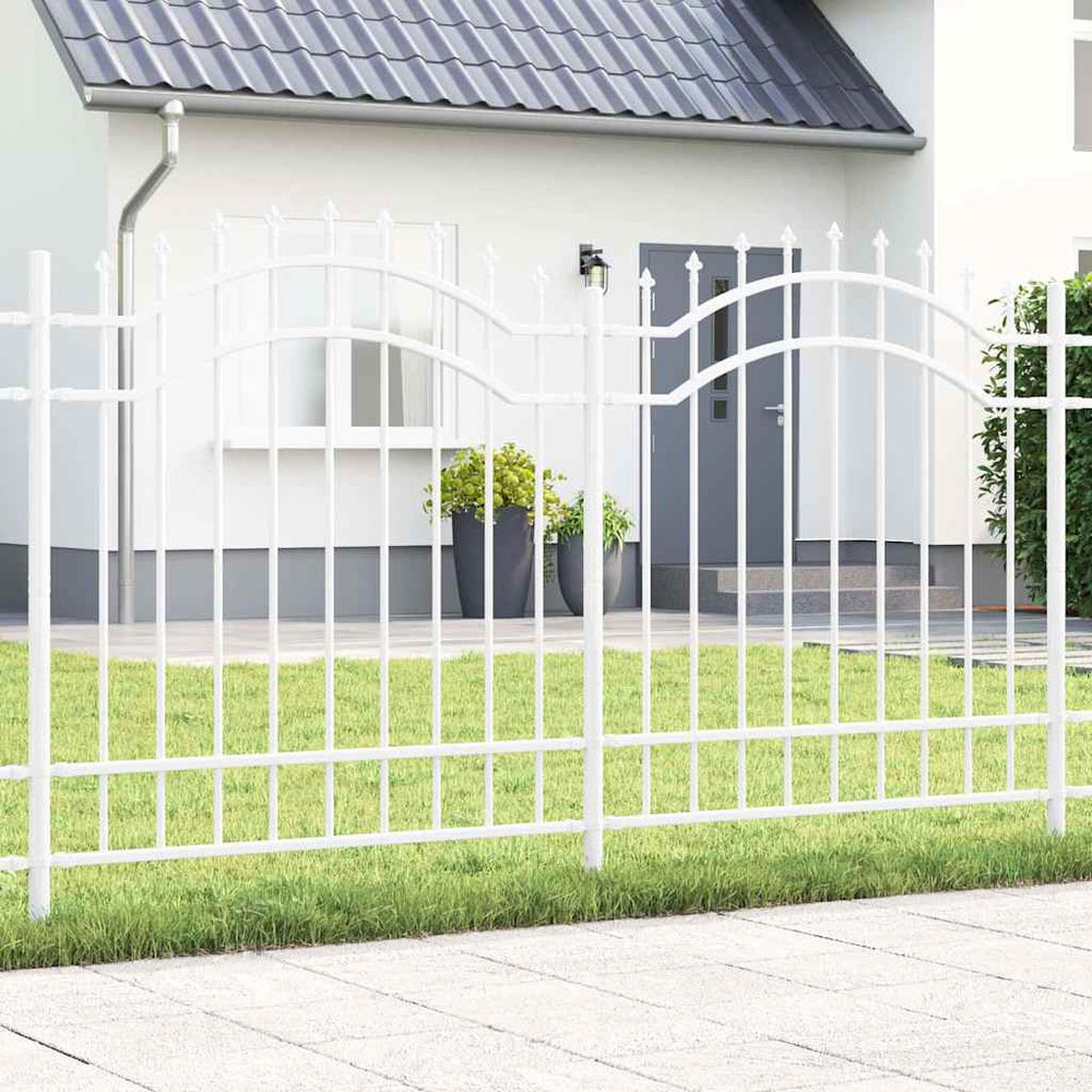 vidaXL Garden Fence Woerden White 240 x 165 cm Powder-Coated Steel