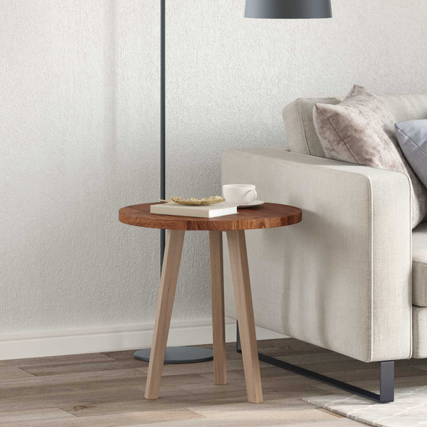vidaXL Tabletop Light Brown Ø 50 x 2.5 cm Solid Oak Wood