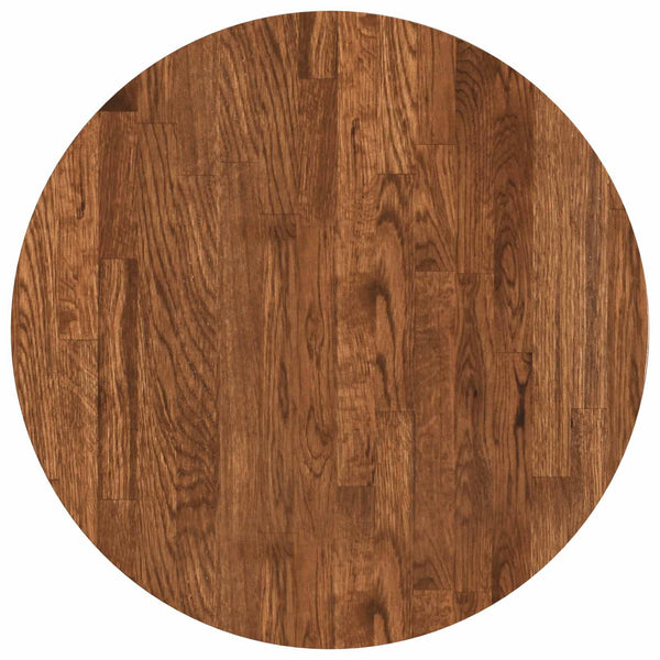 vidaXL Tabletop Light Brown Ø 50 x 2.5 cm Solid Oak Wood
