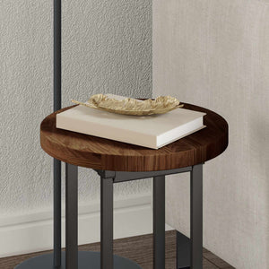vidaXL Table Top Dark Brown Ø 30 x 2.5 cm Solid Oak Wood