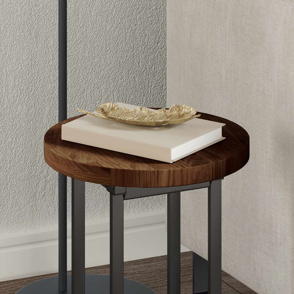vidaXL Table Top Dark Brown Ø 30 x 2.5 cm Solid Oak Wood