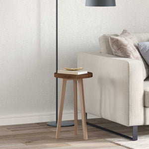 vidaXL Table Top Dark Brown Ø 30 x 2.5 cm Solid Oak Wood
