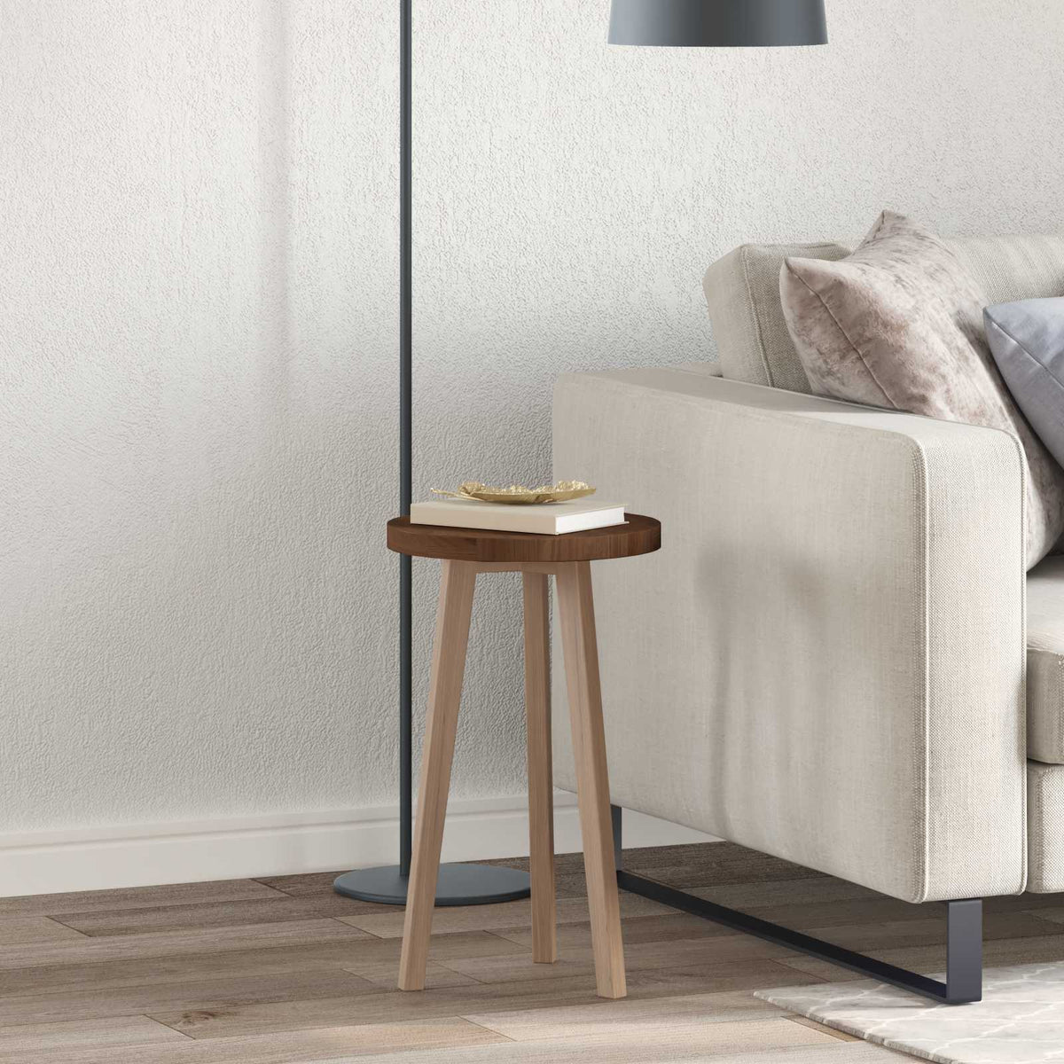 vidaXL Table Top Dark Brown Ø 30 x 2.5 cm Solid Oak Wood
