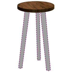 vidaXL Table Top Dark Brown Ø 30 x 2.5 cm Solid Oak Wood