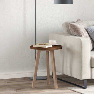 vidaXL Table Top Dark Brown Ø 40 x 2.5 cm Solid Oak