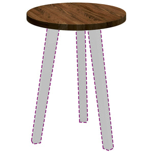 vidaXL Table Top Dark Brown Ø 40 x 2.5 cm Solid Oak