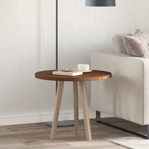 vidaXL Tabletop Dark Brown Ø 60 x 2.5 cm Solid Oak Wood