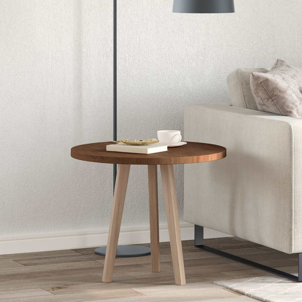 vidaXL Tabletop Dark Brown Ø 60 x 2.5 cm Solid Oak Wood