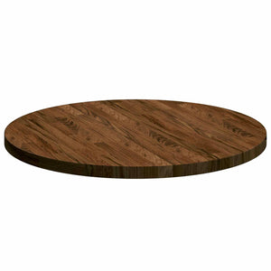 vidaXL Tabletop Dark Brown Ø 60 x 2.5 cm Solid Oak Wood
