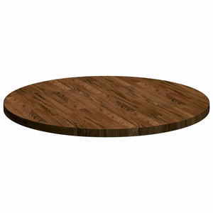 vidaXL Tabletop Dark Brown Ø 70 x 2.5 cm Solid Oak Wood