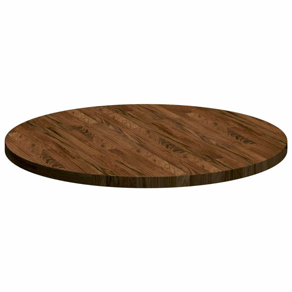 vidaXL Tabletop Dark Brown Ø 70 x 2.5 cm Solid Oak Wood