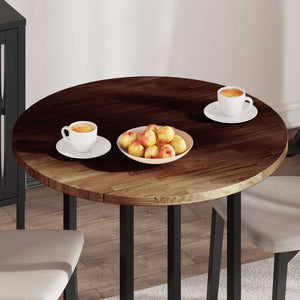 vidaXL Table Top Dark Brown Ø 80 x 2.5 cm Solid Oak Wood