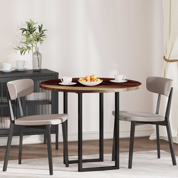 vidaXL Tabletop Dark Brown Ø 90 x 2.5 cm Solid Oak Wood