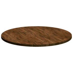 vidaXL Tabletop Dark Brown Ø 90 x 2.5 cm Solid Oak Wood