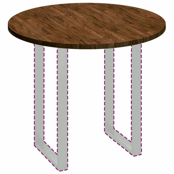 vidaXL Tabletop Dark Brown Ø 90 x 2.5 cm Solid Oak Wood