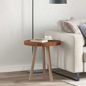 vidaXL Tabletop Light Brown Ø 50 x 4 cm Solid Oak Wood