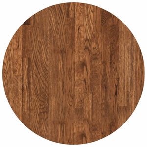 vidaXL Tabletop Light Brown Ø 50 x 4 cm Solid Oak Wood