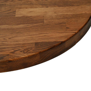 vidaXL Tabletop Light Brown Ø 90 x 4 cm Solid Oak Wood