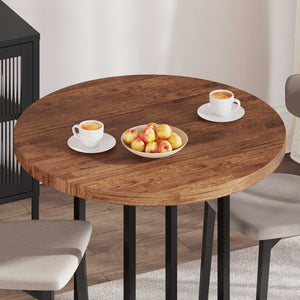 vidaXL Tabletop Light Brown Ø 90 x 4 cm Solid Oak Wood