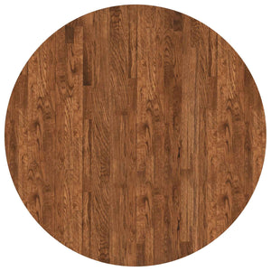 vidaXL Tabletop Light Brown Ø 90 x 4 cm Solid Oak Wood