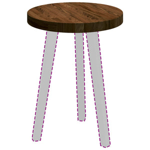 vidaXL Table Top Dark Brown Ø 40 x 4 cm Solid Oak Wood