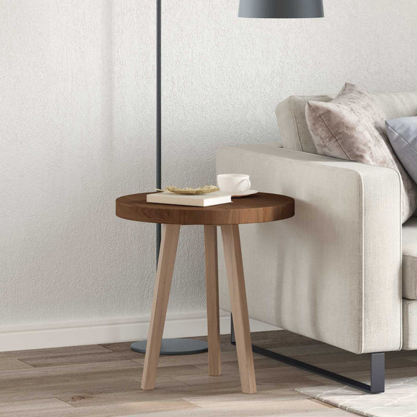 vidaXL Tabletop Dark Brown Ø 50 x 4 cm Solid Oak Wood