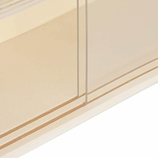 vidaXL Wall Display Case with Shelf Beige 80 x 8.5 x 54 cm Plywood