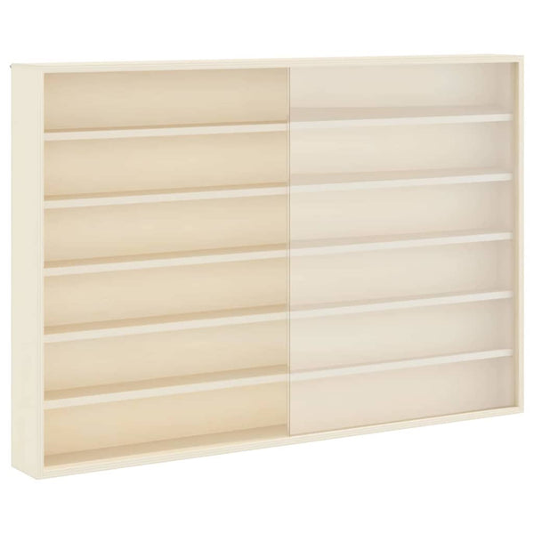 vidaXL Wall Display Case with Shelf Beige 80 x 8.5 x 54 cm Plywood