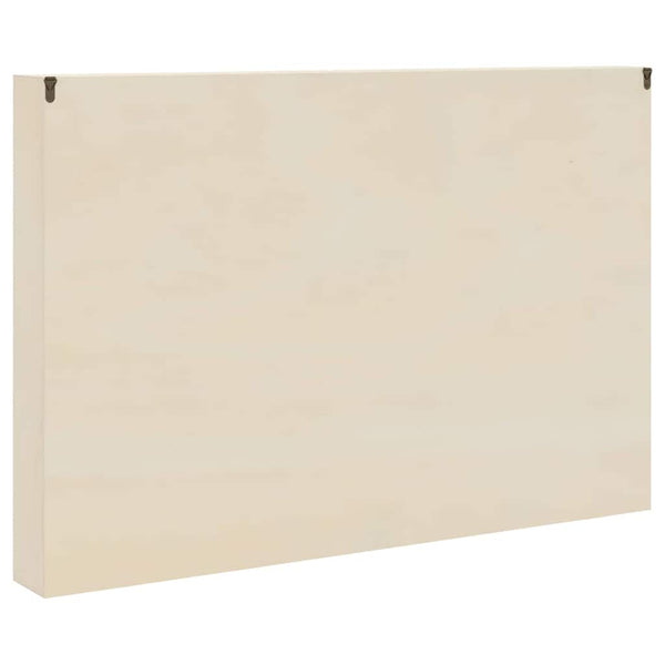 vidaXL Wall Display Case with Shelf Beige 80 x 8.5 x 54 cm Plywood