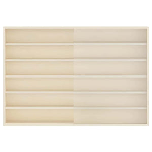 vidaXL Wall Display Case with Shelf Beige 80 x 8.5 x 54 cm Plywood