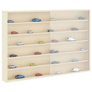 vidaXL Wall Display Case with Shelf Beige 80 x 8.5 x 54 cm Plywood