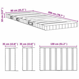vidaXL Foam Mattress White 80 x 200 cm Foam