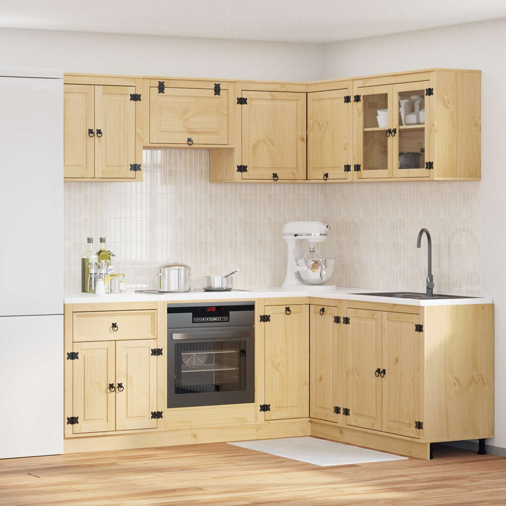 Massivholz Schrank Honigbraun Kiefer 8-teilig