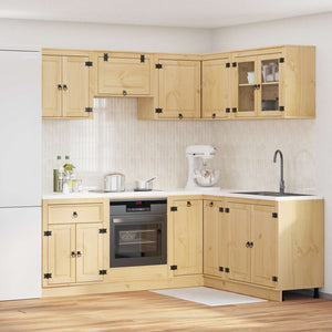 Massivholz Schrank Honigbraun Kiefer 8-teilig