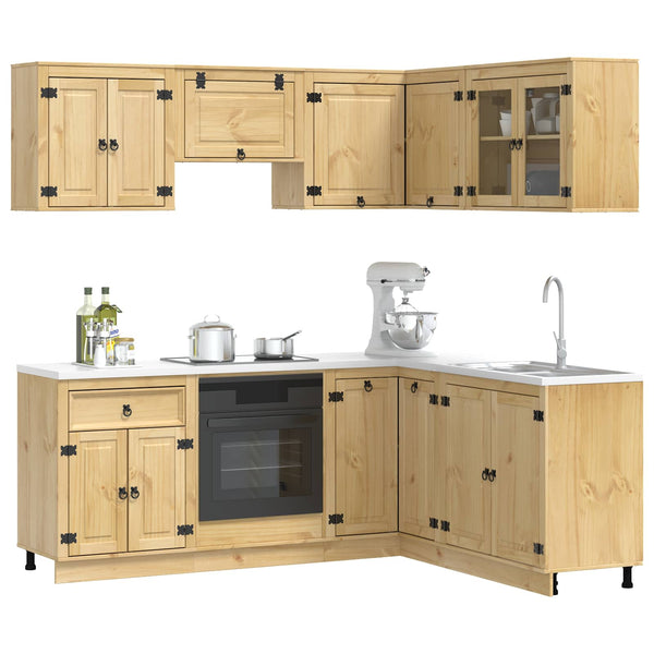 Massivholz Schrank Honigbraun Kiefer 8-teilig