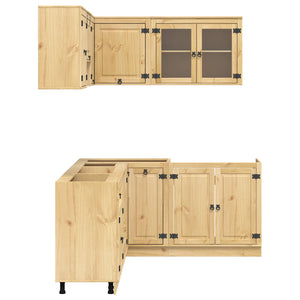 Massivholz Schrank Honigbraun Kiefer 8-teilig