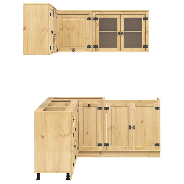 Massivholz Schrank Honigbraun Kiefer 8-teilig