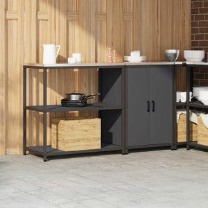 Küchen Aufbewahrungsset mit Regal Anthrazit 2-teilig