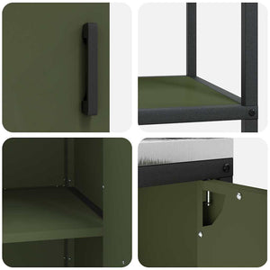 Küchen Aufbewahrungsset mit Regal Olive Grün, 2-teilig