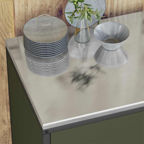 Küchen Aufbewahrungsset mit Regal Olive Grün, 2-teilig